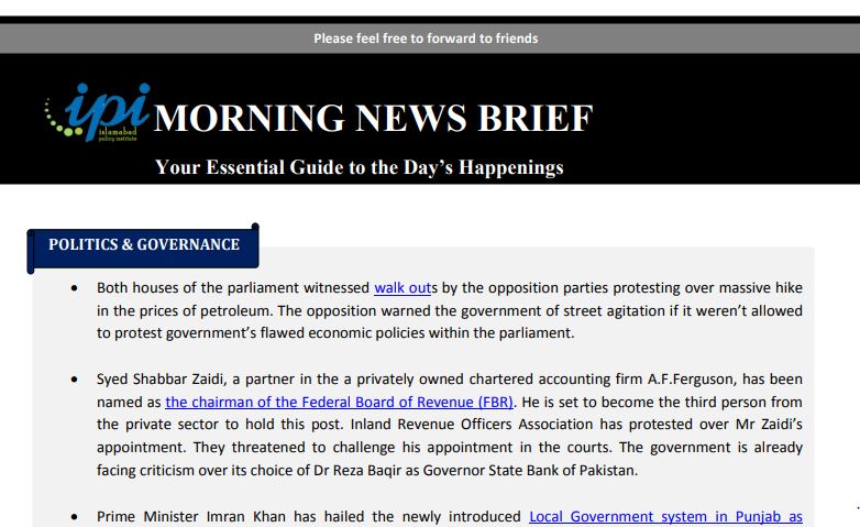 IPI Morning News Brief – May 29, 2019