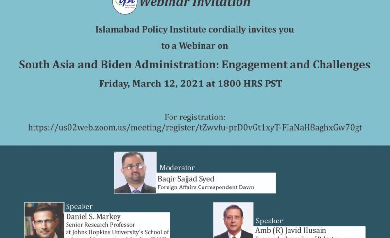 South Asia and Biden Administration: Engagement & Challenges